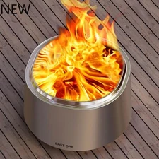 EAST OAK Camber Fire Pit Smokeless 21'' for Outside Patio, 304 Stainless Steel.