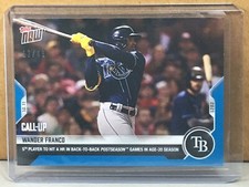 2021 TOPPS NOW #955 WANDER FRANCO TAMPA BAY RAYS Postseason Blue Parallel 12/49