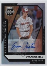 2021 Panini Elite Extra Edition Signatures Evan Justice #140 Auto 0q4x