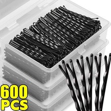 240/600 Pcs Black U-Shaped Hair Pins   Bobby Pins for Curly  Wavy Hair Styling