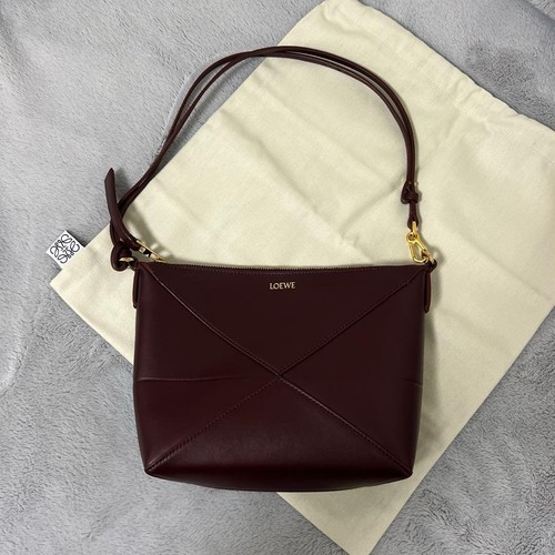 LOEWE Puzzle Fold Pouch Shoulder Bag Dark Burgundy 624528