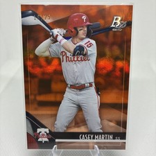 2021 Bowman Platinum Top Prospects Casey Martin #TOP-4 Orange /25 (RC)