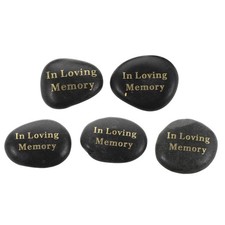 5 Pcs Remembrance Stones Grave for Cemetery Death Memorial Anniversary Favors