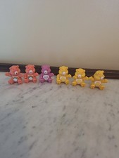 Vintage Care Bears Figures 1.5  PVC TCFC Mixed Lot of 6 Cake Toppers