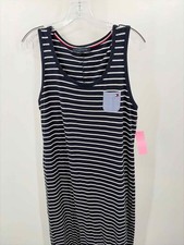 Pre-Owned Tommy Hilfiger Navy Size Medium Stripe Maxi Sleeveless Dress