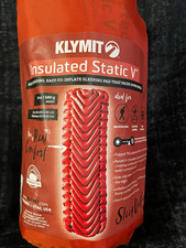 Klymit Insulated Static V Insulated Pump-Inflating Sleeping Pad 72x23 Orange