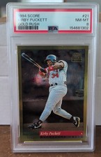 1994 Score - Kirby Puckett #21 Gold Rush Graded PSA 8