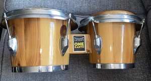 Union One Earth BONGOS Drums. 7” & 8” Diameter.