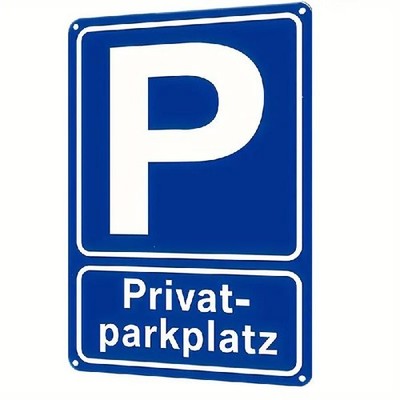 Blechschild Privatparkplatz Parkplatz 30x20cm TEL1251
