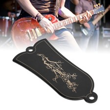 Guitar Truss Rod Cover Decorative Iron Black Plum Blossom Pattern Bell Shape