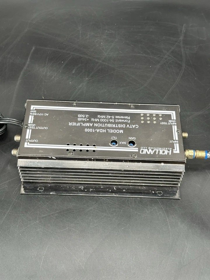 Holland Electronic CATV Distribution Amplifier 54-1000MHz +34dB Model HDA-1000 - Image 4 of 4