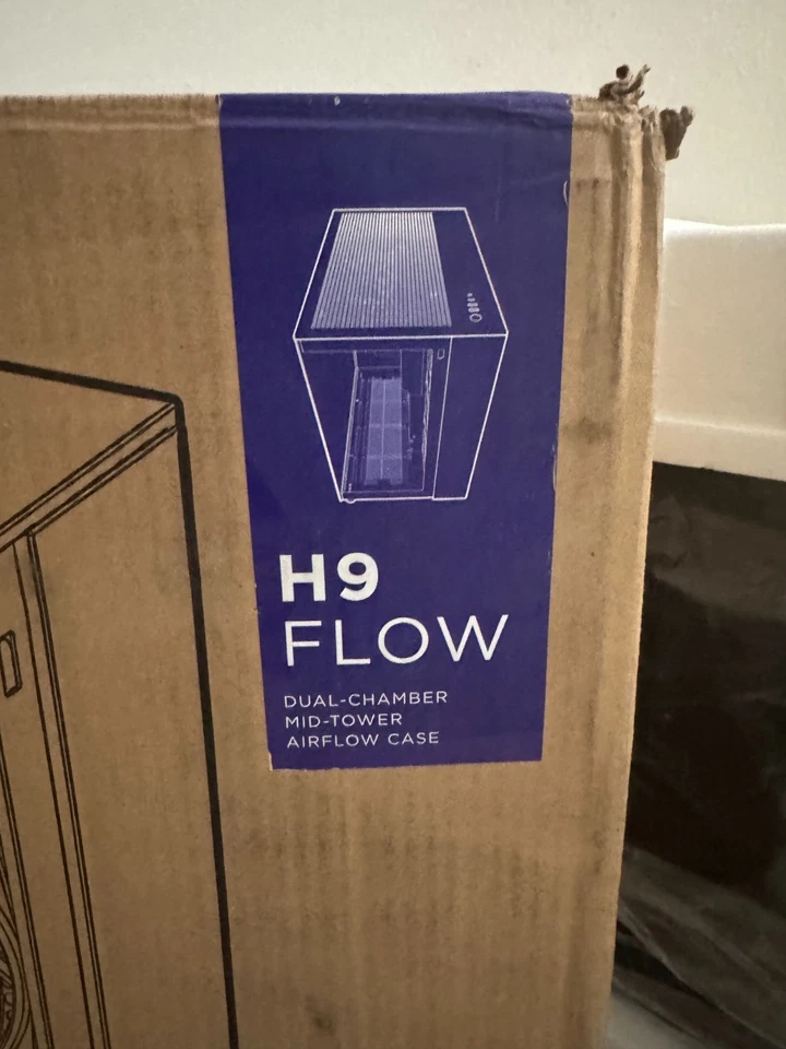 NZXT H9 Flow CM-H91FB-01 Dual-Chamber Mid-Tower Airflow Case Black - NOB - Image 2 of 4