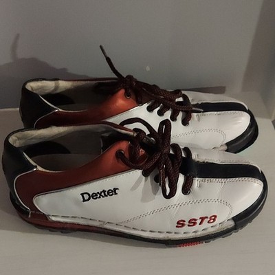 Dexter SST8 Men's Bowling Shoes White Red Black Multi-Color Bowling Footwear