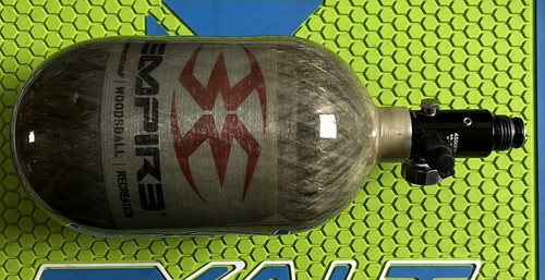 EMPIRE 68 CI / 4500 PSI + REGULATOR PAINTBALL NATURAL CARBON FIBER HPA AIR TANK