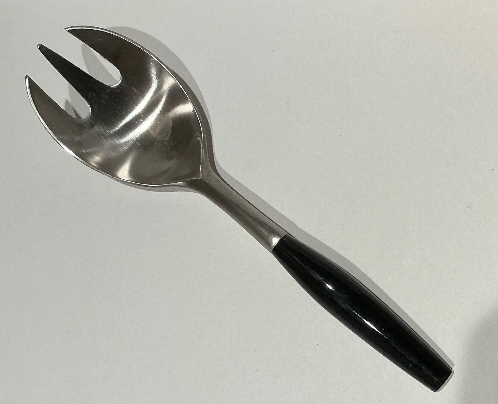 Dansk Kongo Salad Serving Fork Black Handle Stainless Flatwa