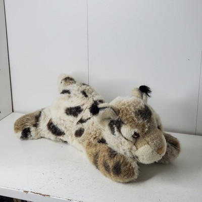 Aurora World Inc Realistic Lynx Bobcat Stuffed Animal Plush Toy Spotted Cat 12''
