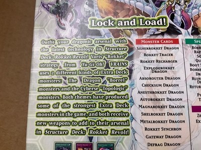 yugioh rokket revolt deck list Structure Deck: : Toys & Games  The enhanced pack Ultra Rare Card has a secret rare specification as a parallel. Yu-gi-oh Yugioh Rokket Revolt Structure