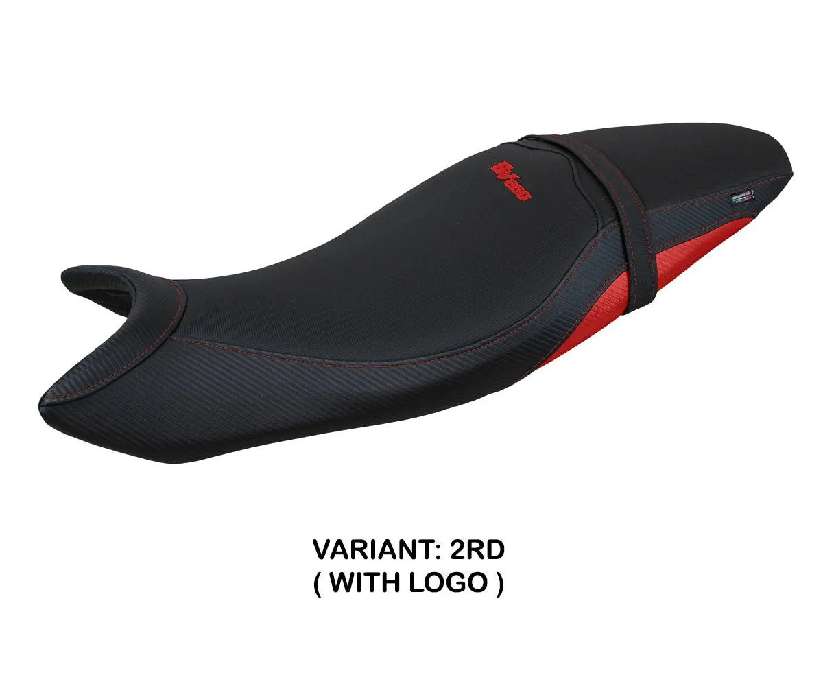 Seat saddle cover Shibuya Red RD + logo Tpz compatible SUZUKI SV 650 2016 2026