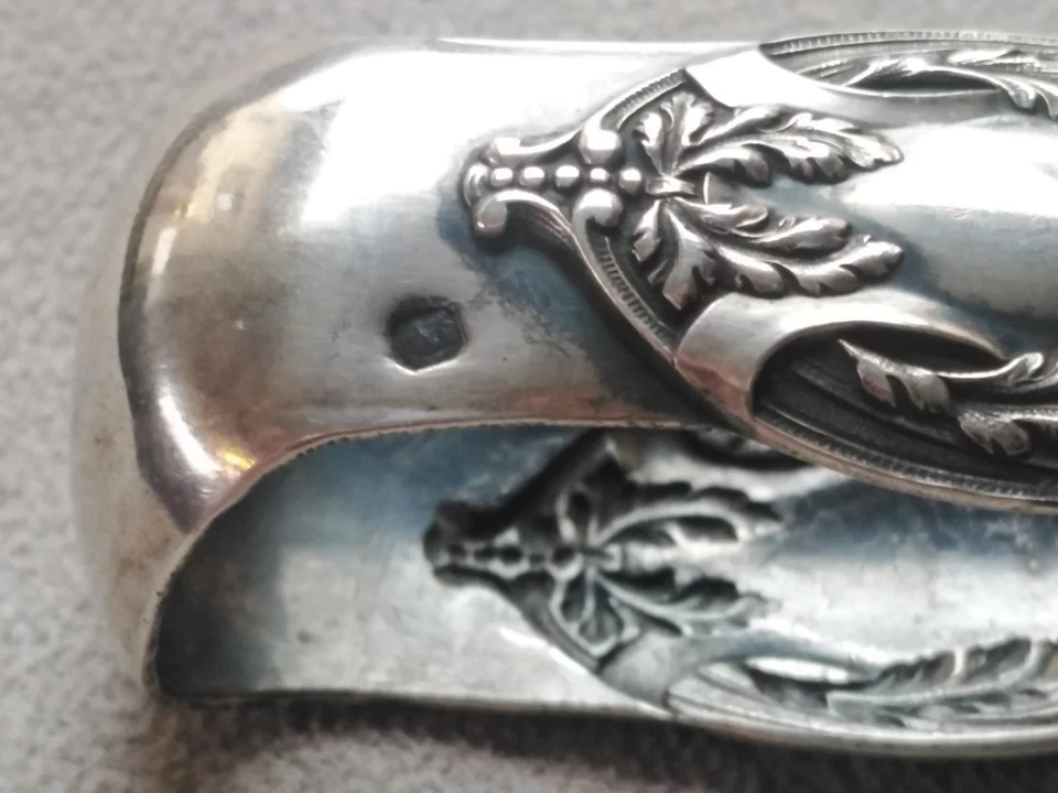 ANCIENNE PINCE A SUCRE ARGENT MINERVE - Photo 2/3