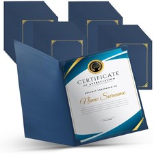 WinSpin 60 Pcs Certificate Holders Diploma Covers Letter Size Gold Foil Borders