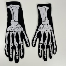 Halloween Skeleton Gloves Full-Finger Skull Design Ghost Bone Gloves New