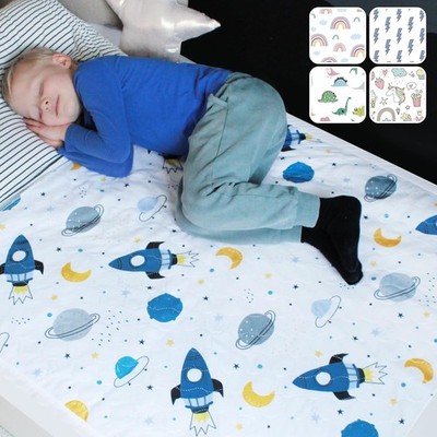 Waterproof Bed Pad for Children, Single Bed, Cot, Baby Cot, Breathable,