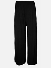LADIES PLUS SIZE PLAIN PALAZZO WIDE LEG LADIES FLARED TROUSERS PANTS