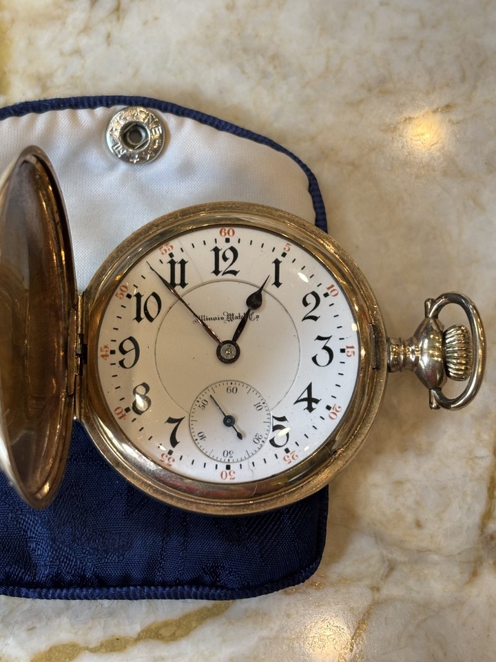 A. Lincoln 21-jewel pocket watch, working, vintage 1910, gold filled