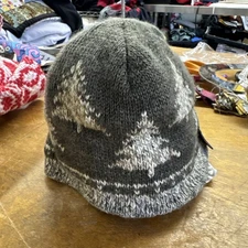 VTG Wigwam USA Winter hat Cap Beanie Light Brown trees Multi Wintuk Acrylic Ski