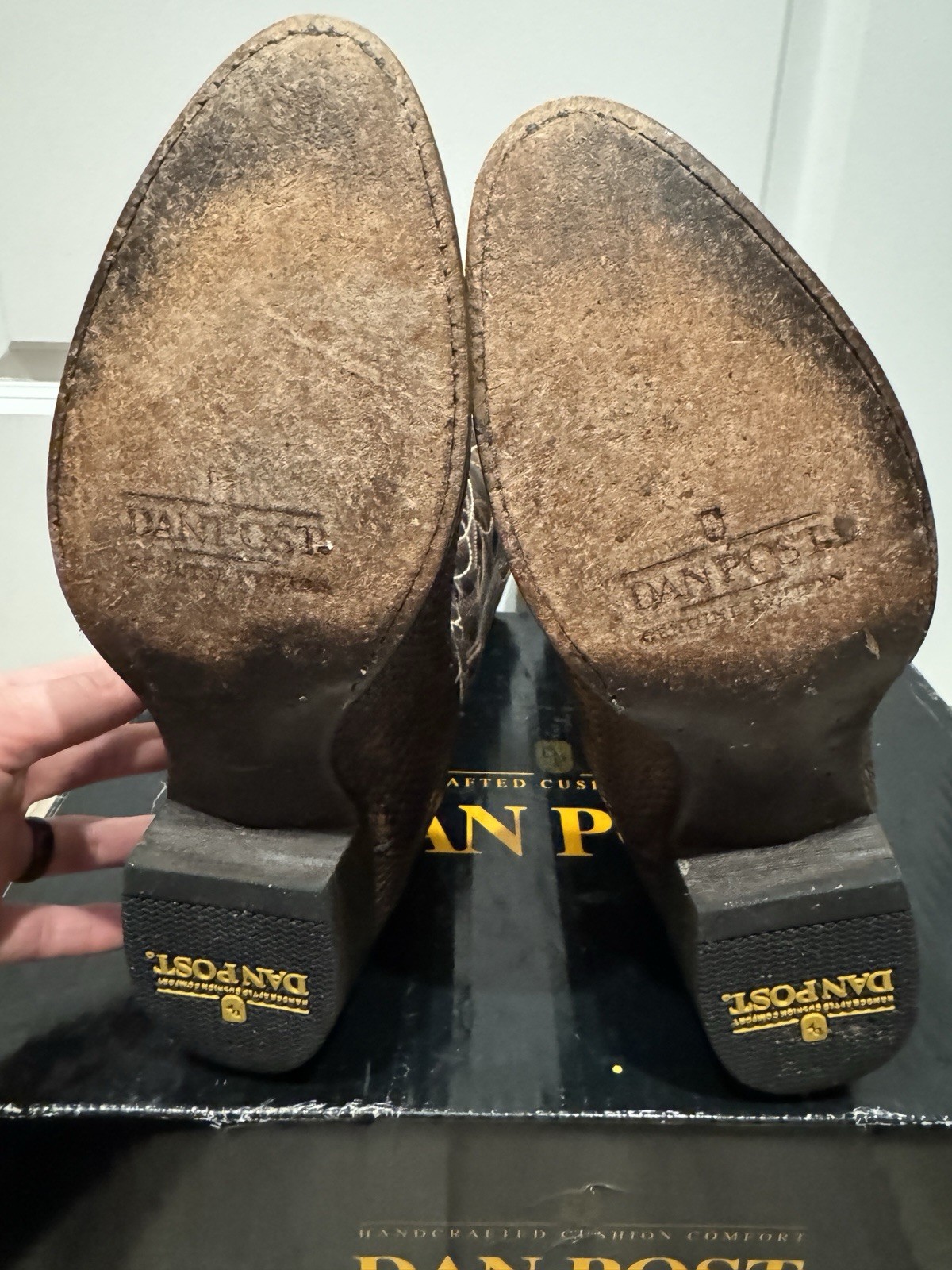 Dan Post Manning Python Snakeskin Boots, Size 10.5 - image 6