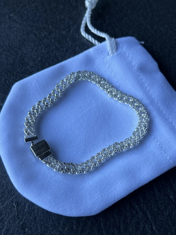 Pandora Armband Zeitloses Pavé Kubanische Kette - Unisex