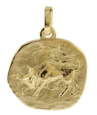 TRENDOR Schmuck Sternzeichen-Anhänger Stier 585 Gold 16 mm 08958-05