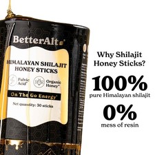 Barra de miel orgánica Better Alt Pure Himalayan Shilajit/Shilajeet Energy 30 un.