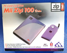 Microtech Mii Zip100 Drive PC Card Zip Drive Windows 95 & 98 NUOVO/SIGILLATO IN FABBRICA