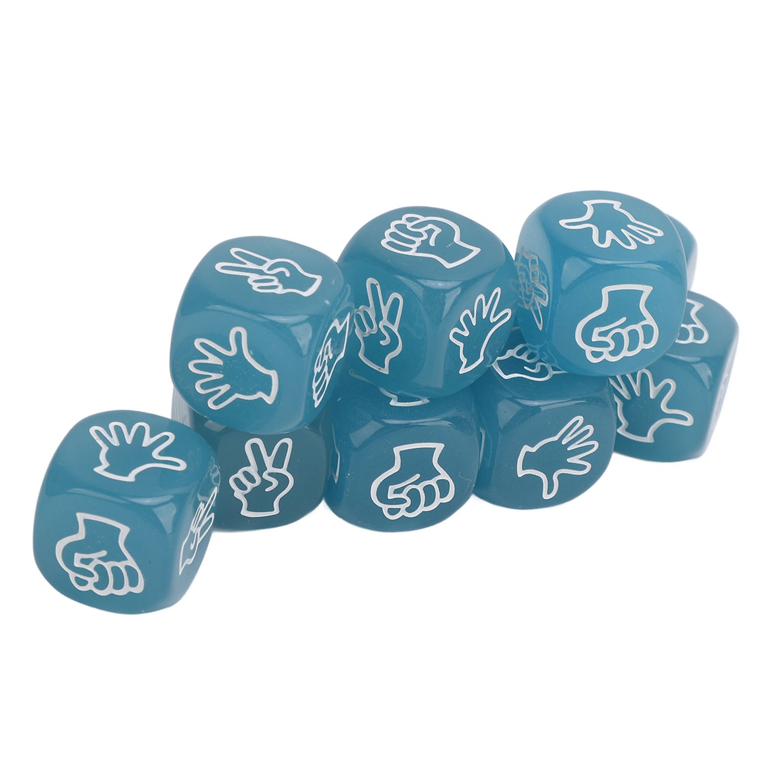 10pcs Luminous Finger Guessing Dice Lightweight Set For Board Game Trending