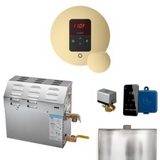 MS 6 kW 6000 W Steam Generator Pkg w/round iTempo Control in Satin Brass