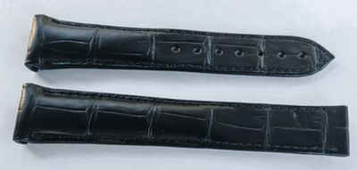 OMEGA Uhrenarmband Alligator schwarz 21-18mm, XL, Referenz 98000406L, ungetragen