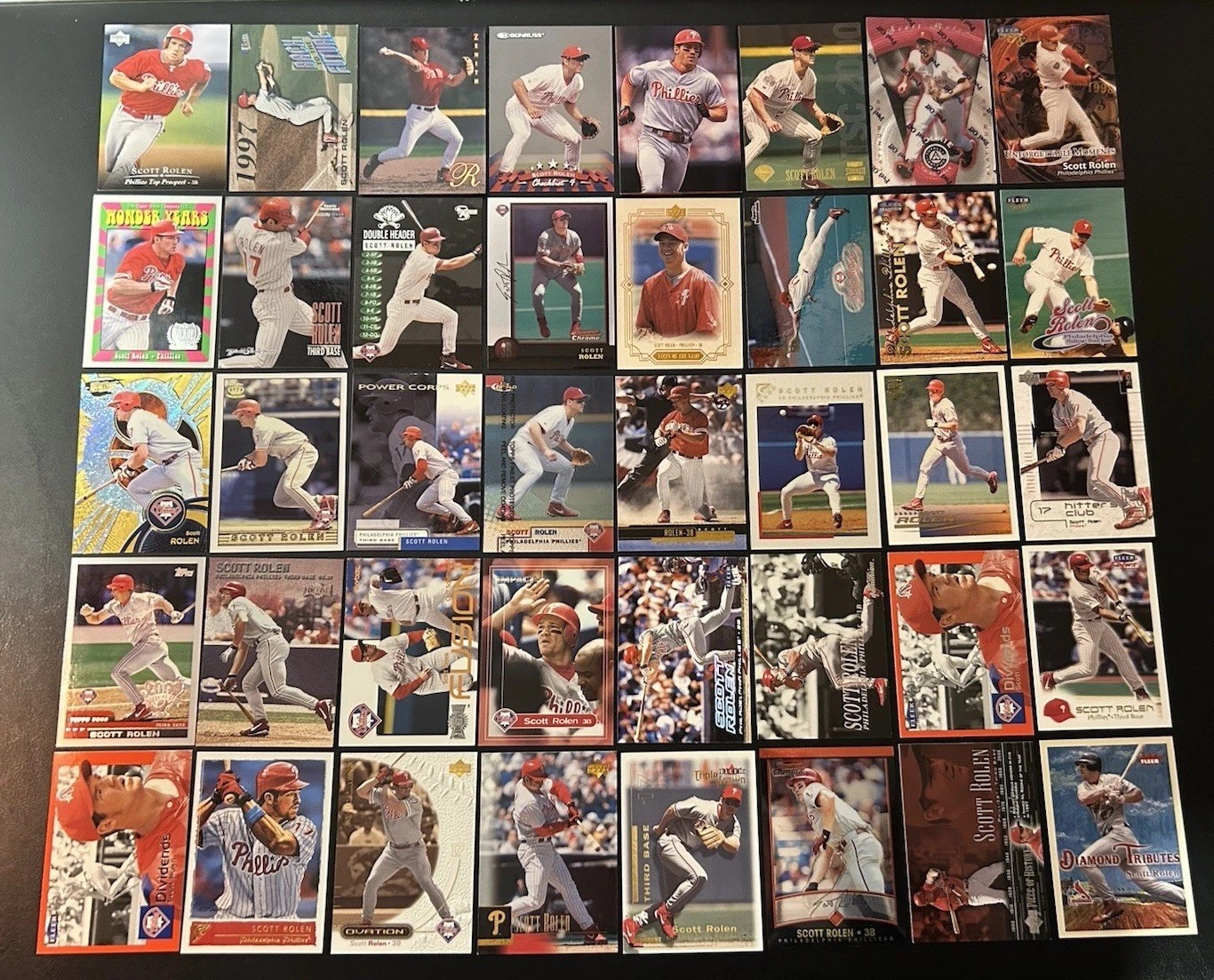 SCOTT ROLEN (44 Card Lot) w/ Rookies RC’s & Inserts Phillies, Reds & Cardinals
