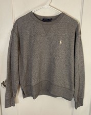  Polo Ralph Lauren Crewneck Sweatshirt M Gray Pony Logo Mens Women  s