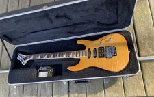 1999 Jackson Japan Dk-2 Dk2 amber flamed super Strat w/ Jackson hardshell case