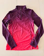 LeMieux Young Rider Papaya/Fig Ombre Long Sleeve 1/4 Zip Riding Top 11/12Years