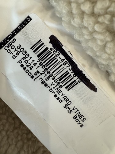 Vineyard Vines Double Breasted Corduroy Pea Coat Sherpa Lined Gingerbread Brown - Picture 7 of 9
