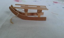 Mini Puppenschlitten, Holz Maß 8,5 x 3 x 3 cm 7 Gramm