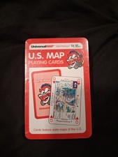 U.S. Map Playing Cards Little Passenger States  Children Kids UniversalMAP EUC
