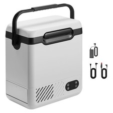 12.68QT Portable Car Fridge 12V/24V DC 100-240V AC