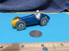 Dinky Toys 234 Ferrari 500 Formula 2 Racing Car Blue Yellow Vintage Toy