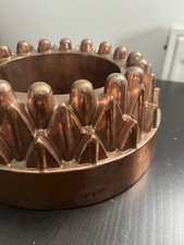 Victorian Copper Crown Jelly Mould Mold Perfect Tin Lining