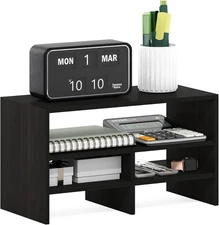 Hermite Desk Top Organizing Shelf Bookcase, Espresso