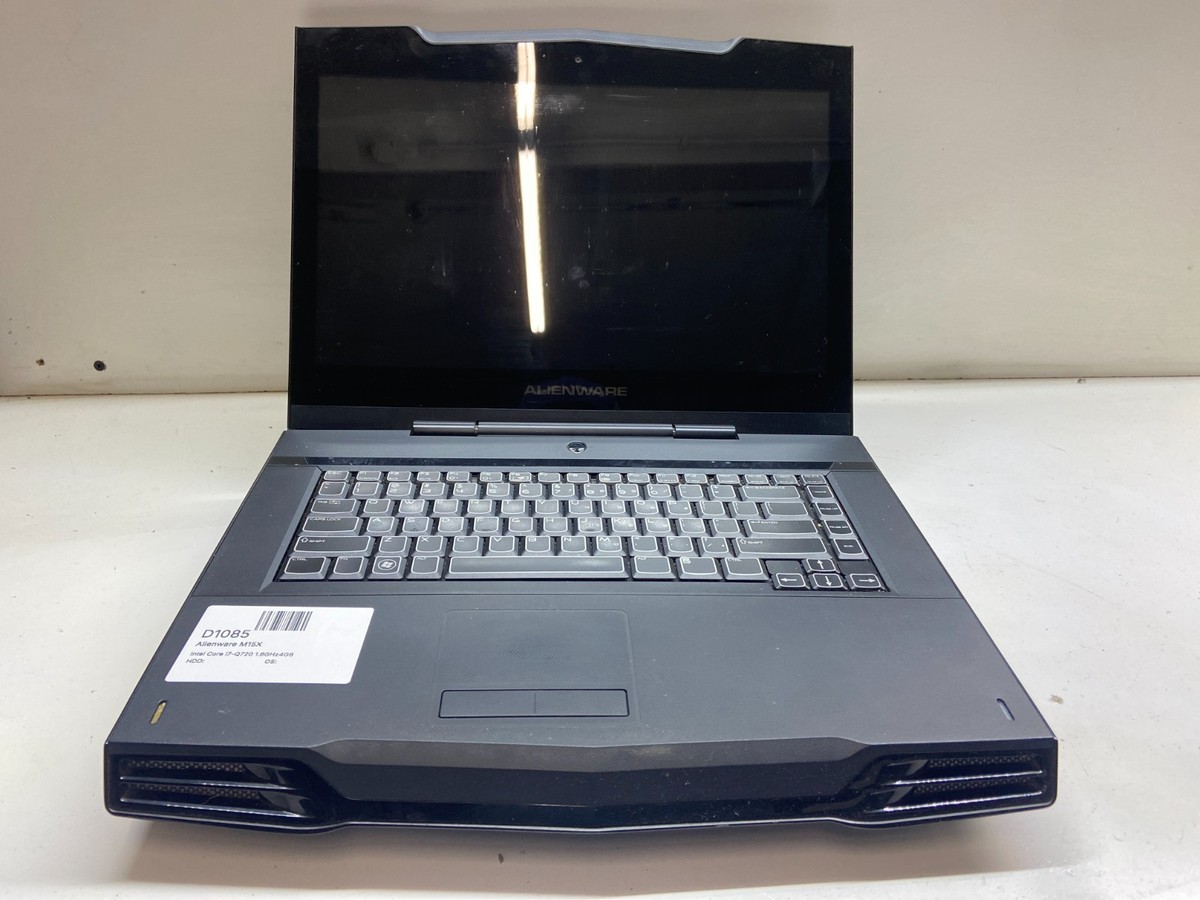 Alienware M15X Gaming Laptop Intel Core i7-Q720 1.6GHz 4GB NO HDD