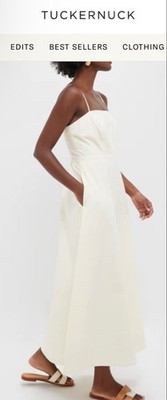 Women's Tuckernuck Ecru Rhea Maxi Dress S NWT Sold Out Style!